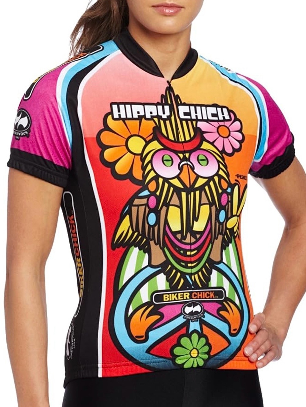World Jerseys Hippy Chick Biker Chick Cycling Jersey